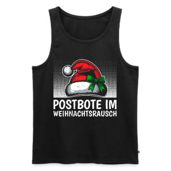 POSTBOTE IM WEIHNACHTSRAUSCH Lustiges - Männer Premium Bio Tank Top - Schwarz - Vorne - Michal (187cm)