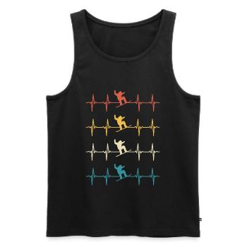 Snowboard Snowboarding Herzschlag Snowboarden - Männer Premium Bio Tank Top - Schwarz - Vorne - Michal (187cm)