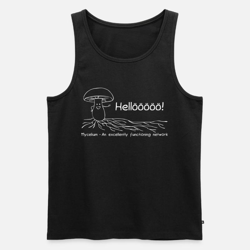 Mycelium - An excellently functioning network - Männer Premium Bio Tank Top - Schwarz