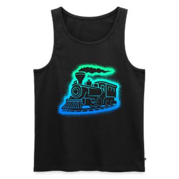 Steam Locomotive Model Railway Men Boys Railway - Men's Premium Organic Tank Top - black - Front - Michal (187cm)