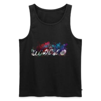 Cycling Bike Sport Kunst #cycling - Männer Premium Bio Tank Top - Schwarz - Vorne - Michal (187cm)