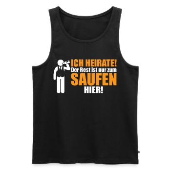 I'm getting married! The rest is here to drink - Men's Premium Organic Tank Top - black - Front - Michal (187cm)