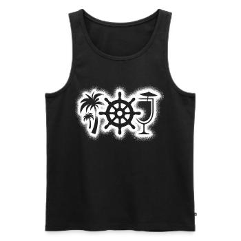 Kreuzfahrt Kreuzfahrtschiff Herren Kreuzfahrer - Männer Premium Bio Tank Top - Schwarz - Vorne - Michal (187cm)