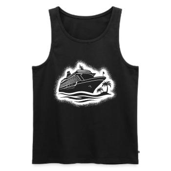 Kreuzfahrt Kreuzfahrtschiff Jungen Kreuzfahrer - Männer Premium Bio Tank Top - Schwarz - Vorne - Michal (187cm)