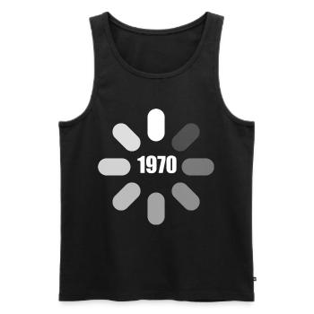 Geburtstagsideen 1970 1970 - Männer Premium Bio Tank Top - Schwarz - Vorne - AI Model Male 178 light (178cm)
