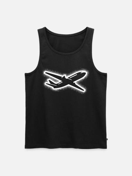 Airplane Aviator Men's Boys Pilot - Men's Premium Organic Tank Top - black