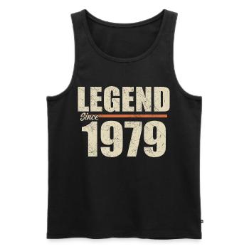Anniversaire 1979 | Légende depuis 1979 - Débardeur bio Premium Homme - noir - Devant - Michal (187cm)