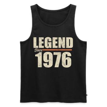Anniversaire 1976 | Légende depuis 1976 - Débardeur bio Premium Homme - noir - Devant - Michal (187cm)