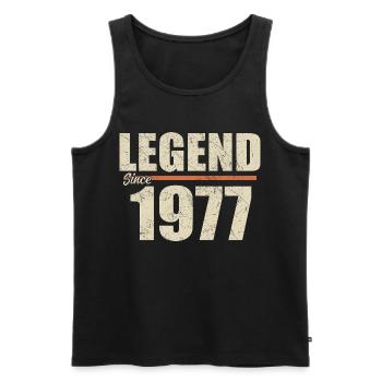 Anniversaire 1977 | Légende depuis 1977 - Débardeur bio Premium Homme - noir - Devant - Michal (187cm)