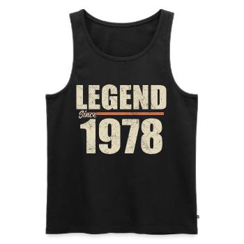 Birthday 1978 | Legend since 1978 - Men's Premium Organic Tank Top - black - Front - AI Model Male 178 light (178cm)