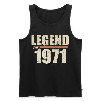 Anniversaire 1971 | Légende depuis 1971 - Débardeur bio Premium Homme - noir - Devant - Michal (187cm)