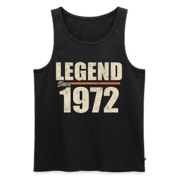 Anniversaire 1972 | Légende depuis 1972 - Débardeur bio Premium Homme - noir - Devant - Michal (187cm)