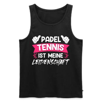 Le padel tennis est ma passion - Débardeur bio Premium Homme - noir - Devant - Michal (187cm)