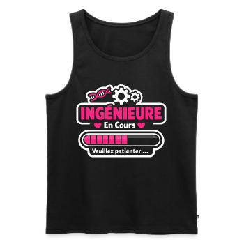 Future Ingénieure Chargement Cadeau Drôle Études - Men's Premium Organic Tank Top - black - Front - AI Model Male 178 light (178cm)