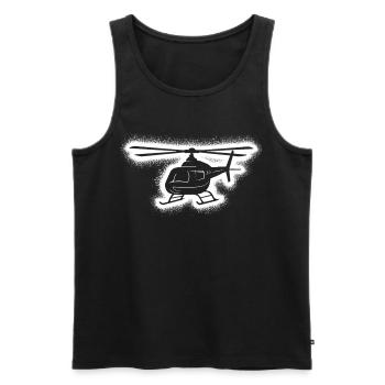 Helikopter Pilot Jungen Herren Hubschrauber - Männer Premium Bio Tank Top - Schwarz - Vorne - Michal (187cm)