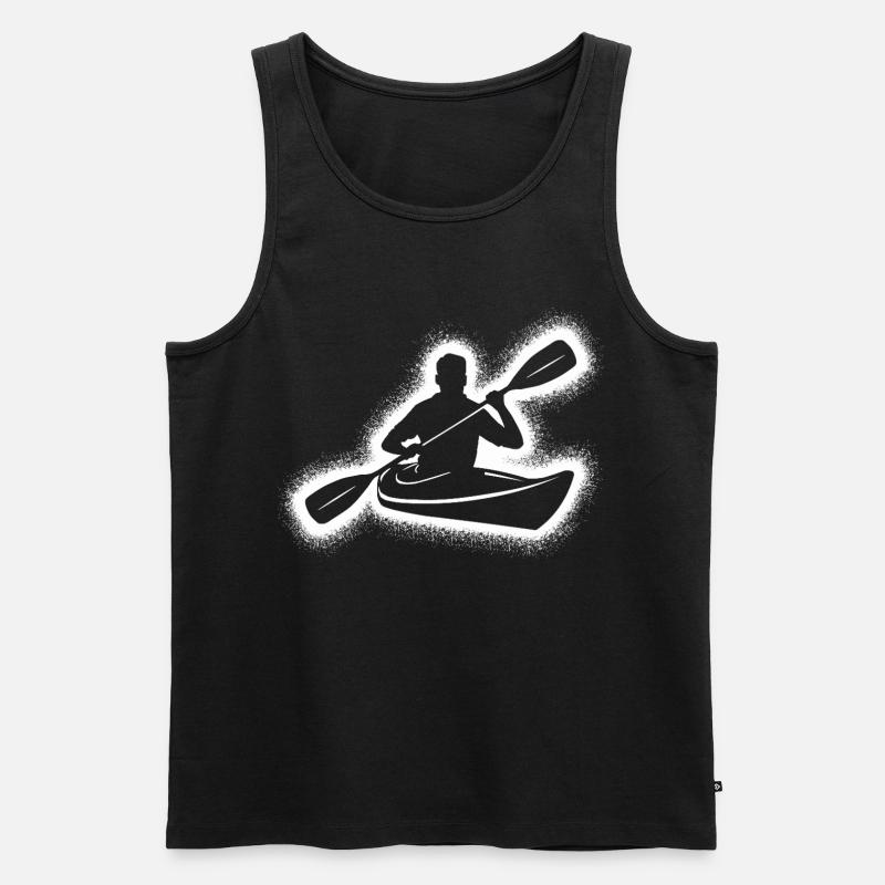 Kanu Paddelboot Herren Kinder Kajak - Männer Premium Bio Tank Top - Schwarz