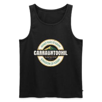 Carrauntoohil Irland Bergerbe-Abzeichen - Männer Premium Bio Tank Top - Schwarz - Vorne - Michal (187cm)