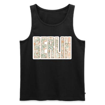 Berlin Stadtplan - Männer Premium Bio Tank Top - Schwarz - Vorne - AI Model Male 178 light (178cm)