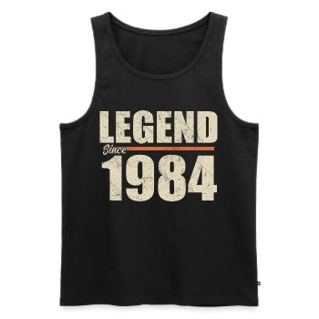 Geburtstag 1984 | Legende seit 1984 - Männer Premium Bio Tank Top - Schwarz - Vorne - Michal (187cm)