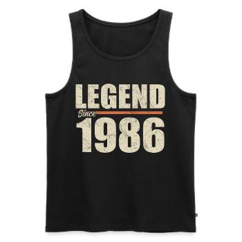Anniversaire 1986 | Légende depuis 1986 - Débardeur bio Premium Homme - noir - Devant - Michal (187cm)