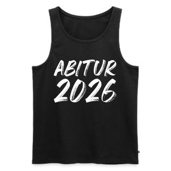 Abitur 2026 - Men's Premium Organic Tank Top - black - Front - AI Model Male 178 light (178cm)