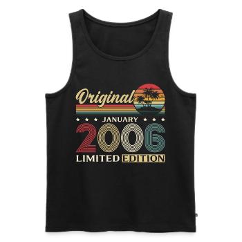 20th Birthday Original January Volume 2006 - Men's Premium Organic Tank Top - black - Front - Michal (187cm)