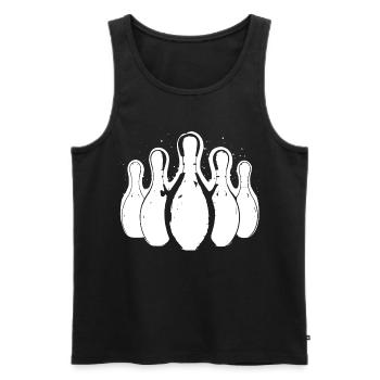 Bowling - Men's Premium Organic Tank Top - black - Front - AI Model Male 178 light (178cm)