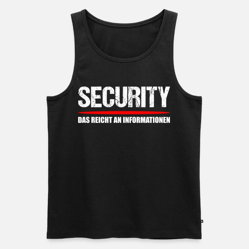 Security Türsteher Spruch - Männer Premium Bio Tank Top - Schwarz