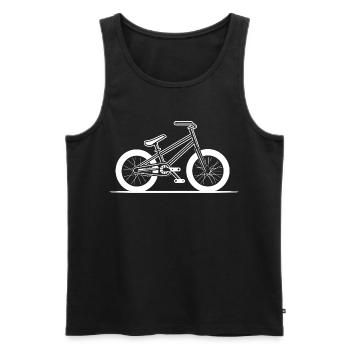 BMX Bike Drawing - Men's Premium Organic Tank Top - black - Front - Michal (187cm)