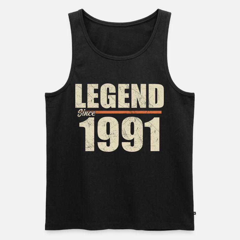 Jubiläum 1991 | Legende seit 1991 - Männer Premium Bio Tank Top - Schwarz
