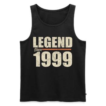 Anniversaire 1999 | Légende depuis 1999 - Débardeur bio Premium Homme - noir - Devant - AI Model Male 178 light (178cm)