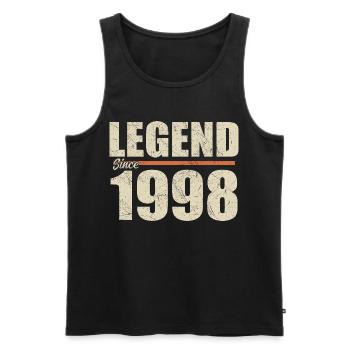 Anniversaire 1998 | Légende depuis 1998 - Débardeur bio Premium Homme - noir - Devant - Michal (187cm)