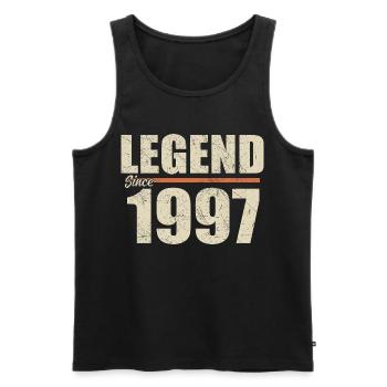 Anniversary 1997 | Legend since 1997 - Men's Premium Organic Tank Top - black - Front - Michal (187cm)