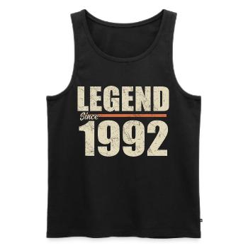 Anniversaire 1992 | Légende depuis 1992 - Débardeur bio Premium Homme - noir - Devant - Michal (187cm)