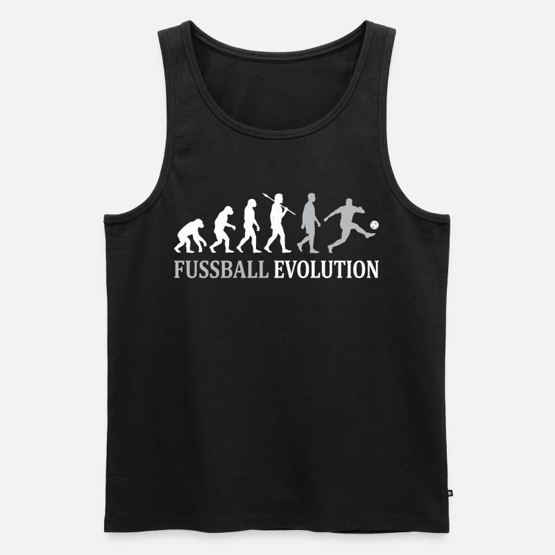 Fußball Evolution – Vom Affen zum Kicker - Männer Premium Bio Tank Top - Schwarz