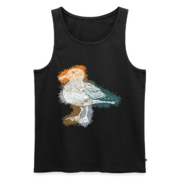 Zentangle Gull - Men's Premium Organic Tank Top - black - Front - AI Model Male 178 light (178cm)