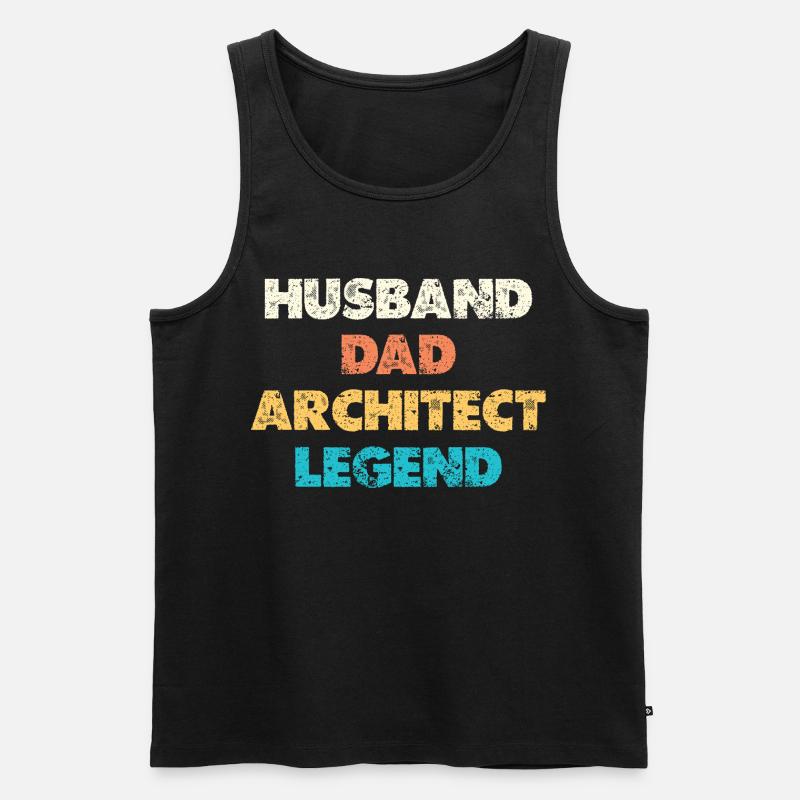 Husband Dad Architect Legend - Männer Premium Bio Tank Top - Schwarz