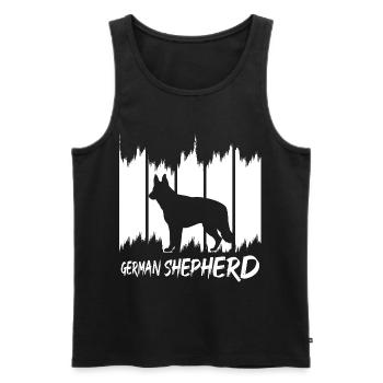 German Shepherd - Männer Premium Bio Tank Top - Schwarz - Vorne - AI Model Male 178 light (178cm)