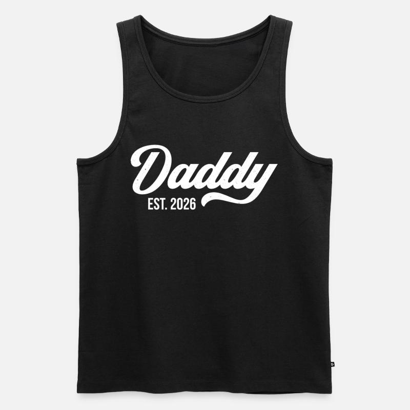 Daddy Est. 2026 - Männer Premium Bio Tank Top - Schwarz