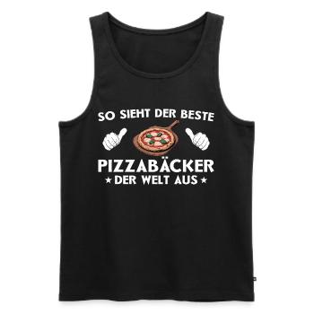 Pizza Best Pizza Maker Gift Idea - Men's Premium Organic Tank Top - black - Front - Michal (187cm)