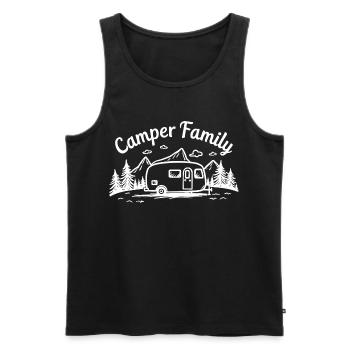 Camper Family Campingbus Berge Abenteuer - Männer Premium Bio Tank Top - Schwarz - Vorne - Michal (187cm)
