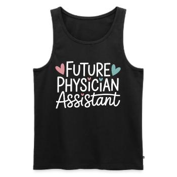 Futur assistant médical - Débardeur bio Premium Homme - noir - Devant - AI Model Male 178 light (178cm)