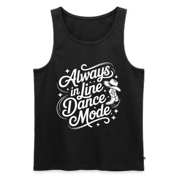 Always in Line Dance Mode - Männer Premium Bio Tank Top - Schwarz - Vorne - AI Model Male 178 light (178cm)