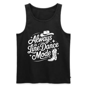 Always in Line Dance Mode - Männer Premium Bio Tank Top - Schwarz - Vorne - AI Model Male 178 light (178cm)