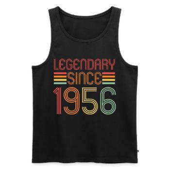 Legendary since 1956, Retro, Birthday - Men's Premium Organic Tank Top - black - Front - Michal (187cm)