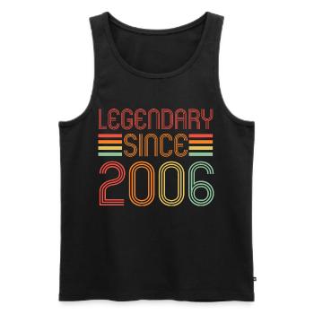 Legendary since 2006, Retro, Geburtstag - Männer Premium Bio Tank Top - Schwarz - Vorne - AI Model Male 178 light (178cm)