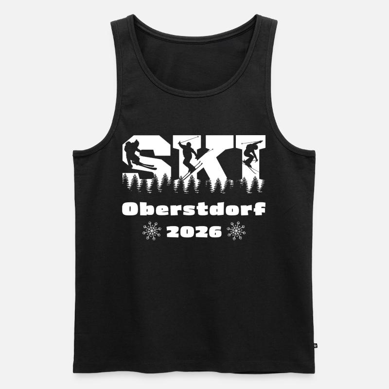 Ski Winterurlaub Oberstdorf 2026 - Männer Premium Bio Tank Top - Schwarz