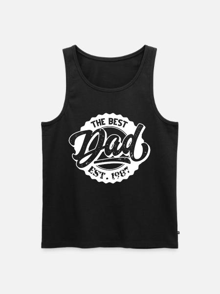 The Best Dad EST (1987) - Men's Premium Organic Tank Top - black