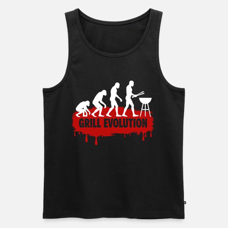 Grill Evolution Funny Grill Master Saying - Men's Premium Organic Tank Top - black
