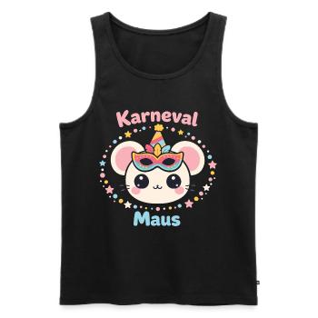 Karneval Maus Kostüm Damen Süß Fasching - Männer Premium Bio Tank Top - Schwarz - Vorne - Michal (187cm)